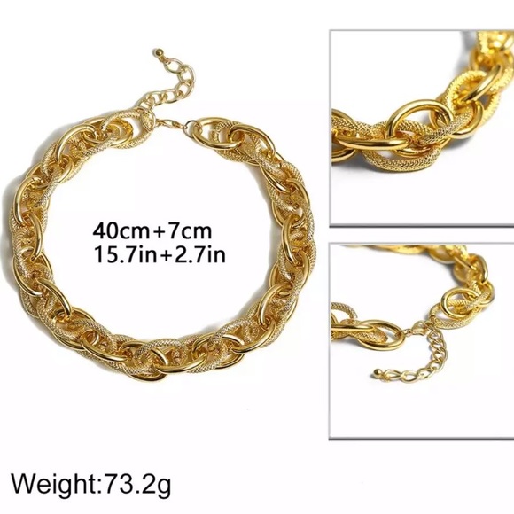 Chunky gold chain choker - Picture 5 of 5